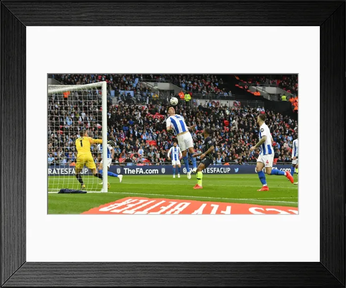Framed Print : Emirates FA Cup Semi-Final: Manchester City vs. Brighton & Hove Albion Showdown at Wembley Stadium (06.04.19)