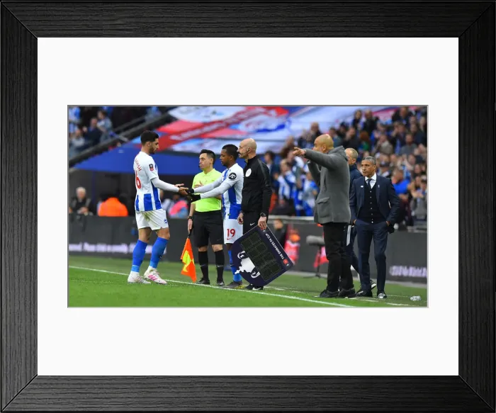 Framed Print : Emirates FA Cup Semi-Final: Manchester City vs. Brighton & Hove Albion Showdown at Wembley Stadium (06.04.19) Framed Print : Emirates FA Cup Semi-Final: Manchester City vs. Brighton & Hove Albion Showdown at Wembley Stadium (06.04.19)