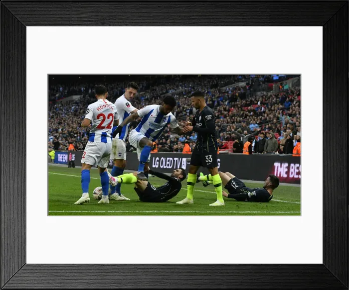 Framed Print : Emirates FA Cup Semi-Final: Manchester City vs. Brighton & Hove Albion Showdown at Wembley Stadium (06.04.19) Framed Print : Emirates FA Cup Semi-Final: Manchester City vs. Brighton & Hove Albion Showdown at Wembley Stadium (06.04.19)