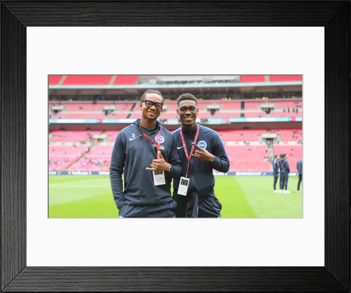 Framed Print : Emirates FA Cup Semi-Final: Manchester City vs. Brighton & Hove Albion Showdown at Wembley Stadium (06.04.19)