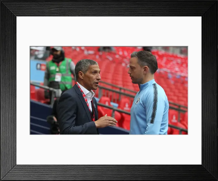 Framed Print : Manchester City vs. Brighton and Hove Albion: Emirates FA Cup Semi-Final Battle at Wembley Stadium (06.04.19) Framed Print : Manchester City vs. Brighton and Hove Albion: Emirates FA Cup Semi-Final Battle at Wembley Stadium (06.04.19)