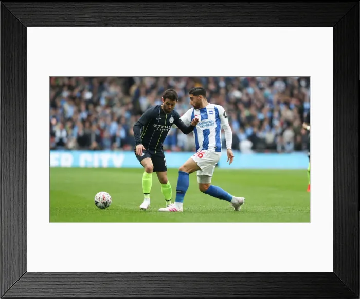 Framed Print : Manchester City vs. Brighton and Hove Albion: FA Cup Semi-Final Battle at Wembley Stadium (06APR19) Framed Print : Manchester City vs. Brighton and Hove Albion: FA Cup Semi-Final Battle at Wembley Stadium (06APR19)