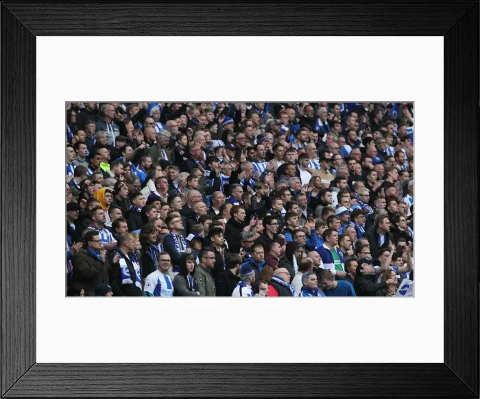 Framed Print : Manchester City vs. Brighton and Hove Albion: Emirates FA Cup Semi-Final Showdown at Wembley Stadium (06APR19)