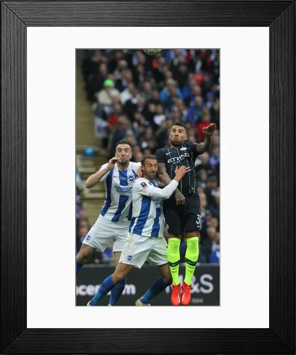 Framed Print : Emirates FA Cup Semi-Final: Manchester City vs. Brighton & Hove Albion Showdown at Wembley Stadium (06.04.19) Framed Print : Emirates FA Cup Semi-Final: Manchester City vs. Brighton & Hove Albion Showdown at Wembley Stadium (06.04.19)