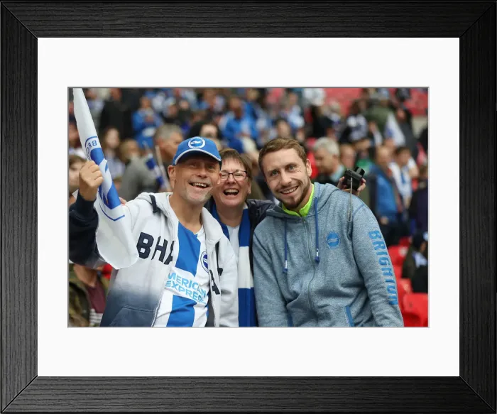 Framed Print : Manchester City vs. Brighton and Hove Albion: Emirates FA Cup Semi-Final Showdown at Wembley Stadium (06APR19)
