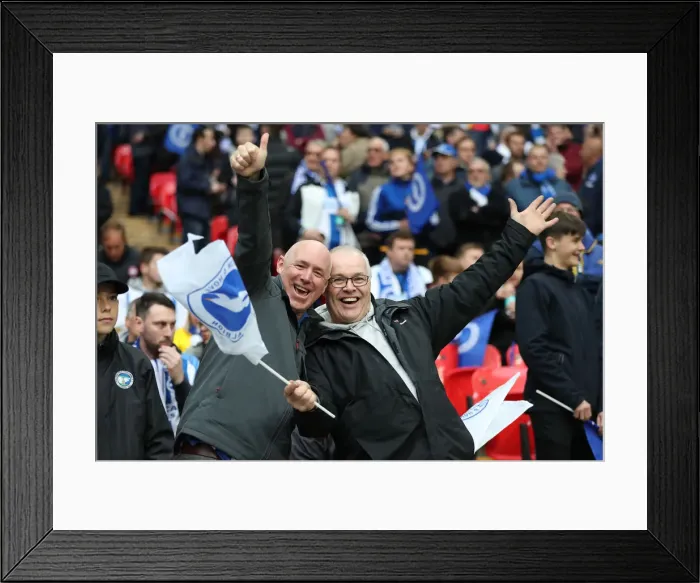Framed Print : Emirates FA Cup Semi-Final: Manchester City vs. Brighton & Hove Albion Showdown at Wembley Stadium (06.04.19)
