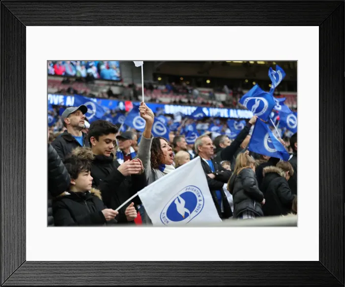 Framed Print : Manchester City vs. Brighton and Hove Albion: Emirates FA Cup Semi-Final Battle at Wembley Stadium (06APR19) Framed Print : Manchester City vs. Brighton and Hove Albion: Emirates FA Cup Semi-Final Battle at Wembley Stadium (06APR19)