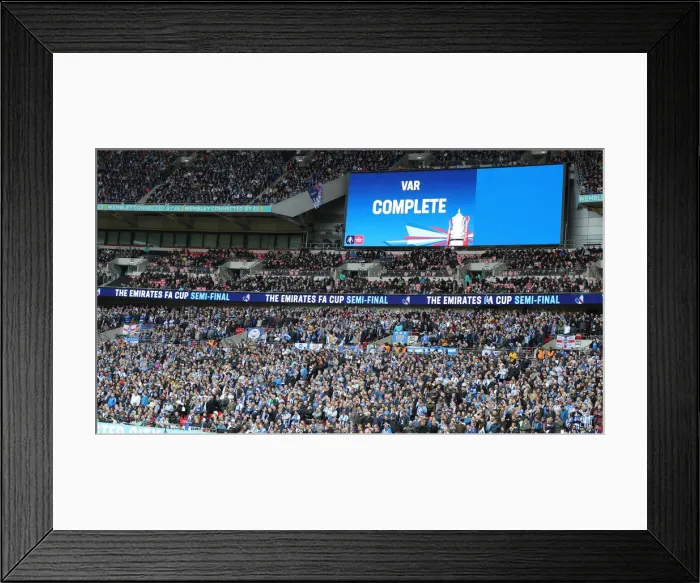 Framed Print : Manchester City vs. Brighton and Hove Albion: FA Cup Semi-Final Battle at Wembley Stadium (06APR19)