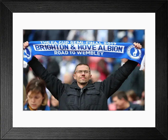 Framed Print : Manchester City vs. Brighton and Hove Albion: FA Cup Semi-Final Battle at Wembley Stadium (06APR19)