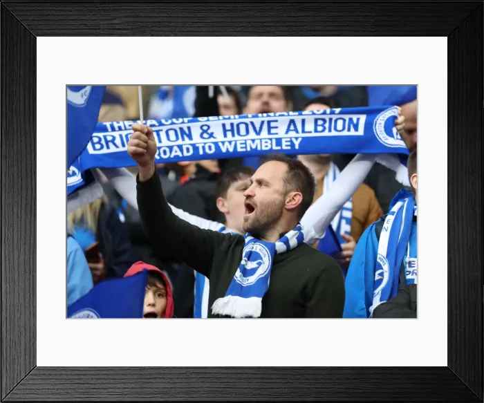 Framed Print : Manchester City vs. Brighton and Hove Albion: FA Cup Semi-Final Battle at Wembley Stadium (06APR19)