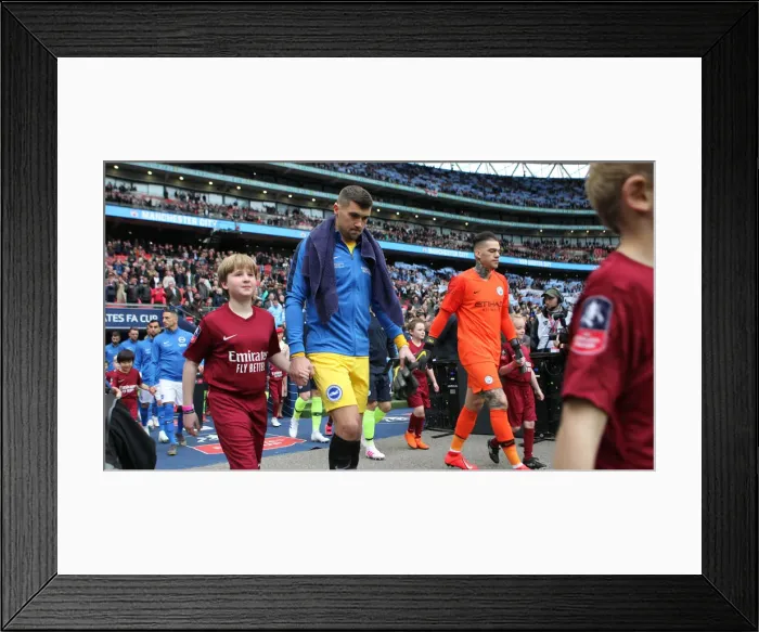 Framed Print : Manchester City vs. Brighton and Hove Albion: FA Cup Semi-Final Battle at Wembley Stadium (06APR19)