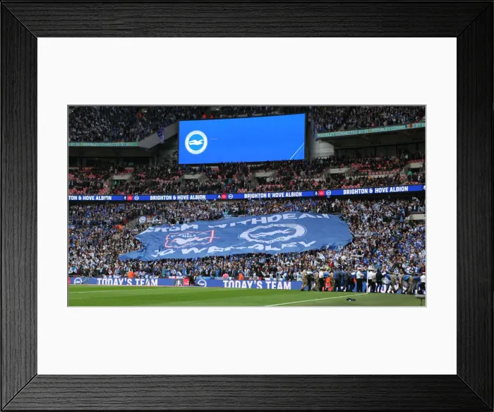 Framed Print : Manchester City vs. Brighton and Hove Albion: Emirates FA Cup Semi-Final Showdown at Wembley Stadium (06APR19) Framed Print : Manchester City vs. Brighton and Hove Albion: Emirates FA Cup Semi-Final Showdown at Wembley Stadium (06APR19)