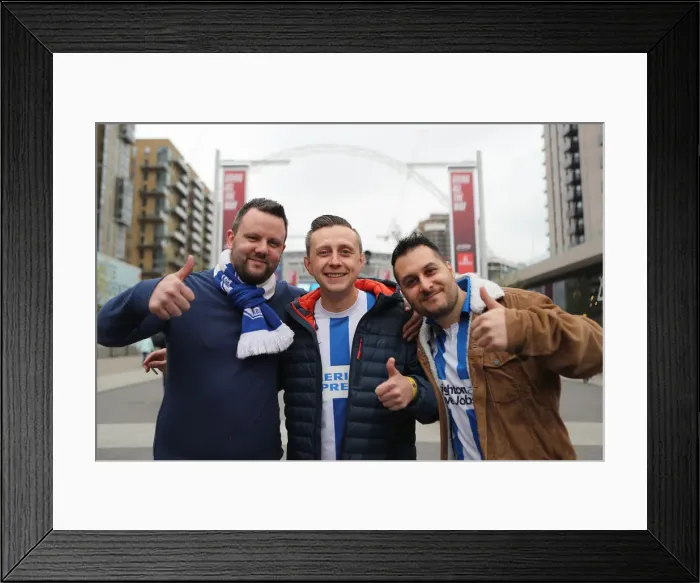 Framed Print : Manchester City vs. Brighton and Hove Albion: FA Cup Semi-Final Battle at Wembley Stadium (06APR19) Framed Print : Manchester City vs. Brighton and Hove Albion: FA Cup Semi-Final Battle at Wembley Stadium (06APR19)