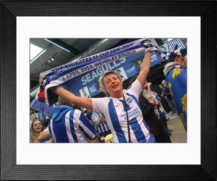 Framed Print : Manchester City vs. Brighton and Hove Albion: FA Cup Semi-Final Battle at Wembley Stadium (06APR19) Framed Print : Manchester City vs. Brighton and Hove Albion: FA Cup Semi-Final Battle at Wembley Stadium (06APR19)