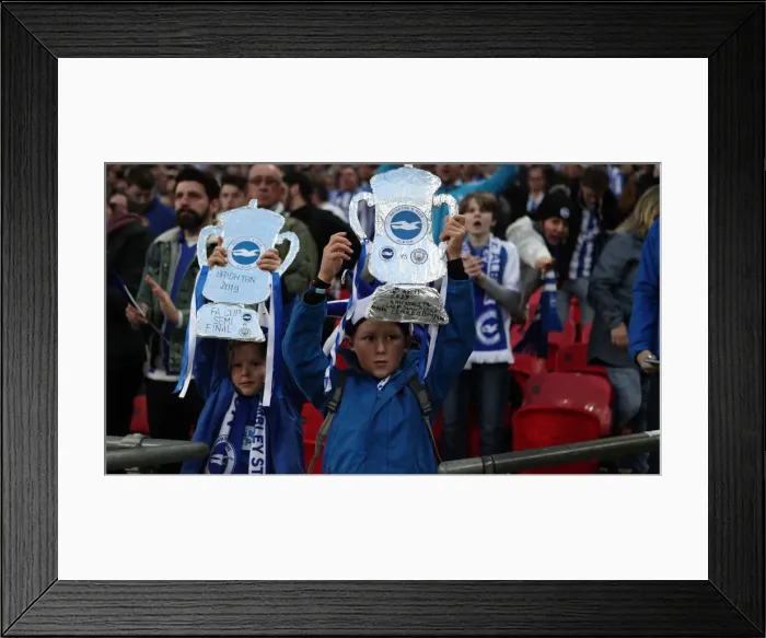 Framed Print : Manchester City vs. Brighton and Hove Albion: FA Cup Semi-Final Battle at Wembley Stadium (06APR19) Framed Print : Manchester City vs. Brighton and Hove Albion: FA Cup Semi-Final Battle at Wembley Stadium (06APR19)