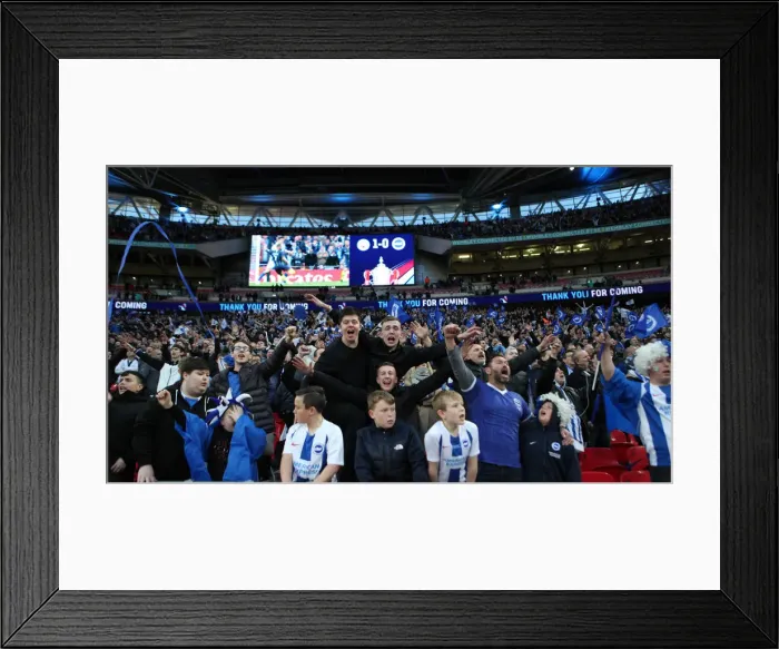 Framed Print : Manchester City vs. Brighton and Hove Albion: FA Cup Semi-Final Battle at Wembley Stadium (06APR19) Framed Print : Manchester City vs. Brighton and Hove Albion: FA Cup Semi-Final Battle at Wembley Stadium (06APR19)