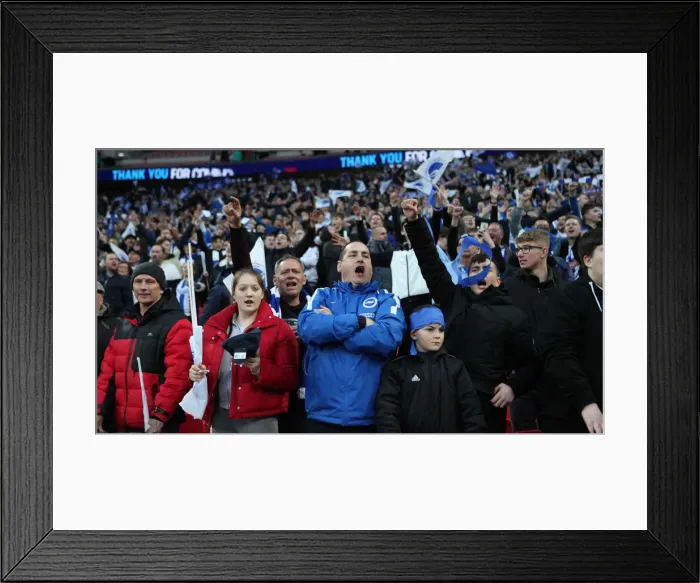 Framed Print : Manchester City vs. Brighton and Hove Albion: Emirates FA Cup Semi-Final Battle at Wembley Stadium (06APR19) Framed Print : Manchester City vs. Brighton and Hove Albion: Emirates FA Cup Semi-Final Battle at Wembley Stadium (06APR19)