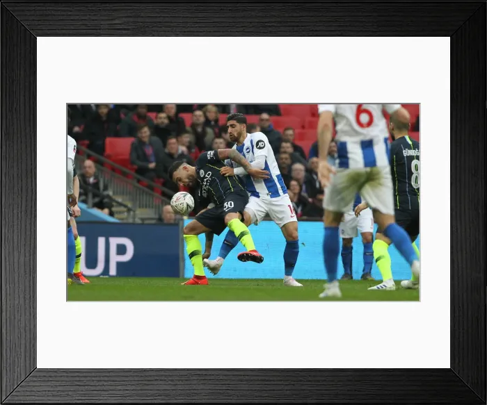 Framed Print : Emirates FA Cup Semi-Final: Manchester City vs. Brighton & Hove Albion Showdown at Wembley Stadium (06.04.19) Framed Print : Emirates FA Cup Semi-Final: Manchester City vs. Brighton & Hove Albion Showdown at Wembley Stadium (06.04.19)
