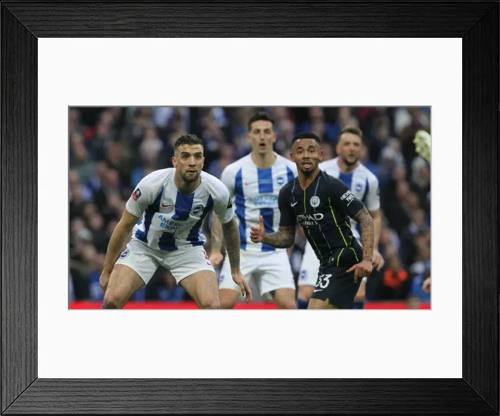 Framed Print : Emirates FA Cup Semi-Final: Manchester City vs. Brighton & Hove Albion Showdown at Wembley Stadium (06.04.19) Framed Print : Emirates FA Cup Semi-Final: Manchester City vs. Brighton & Hove Albion Showdown at Wembley Stadium (06.04.19)