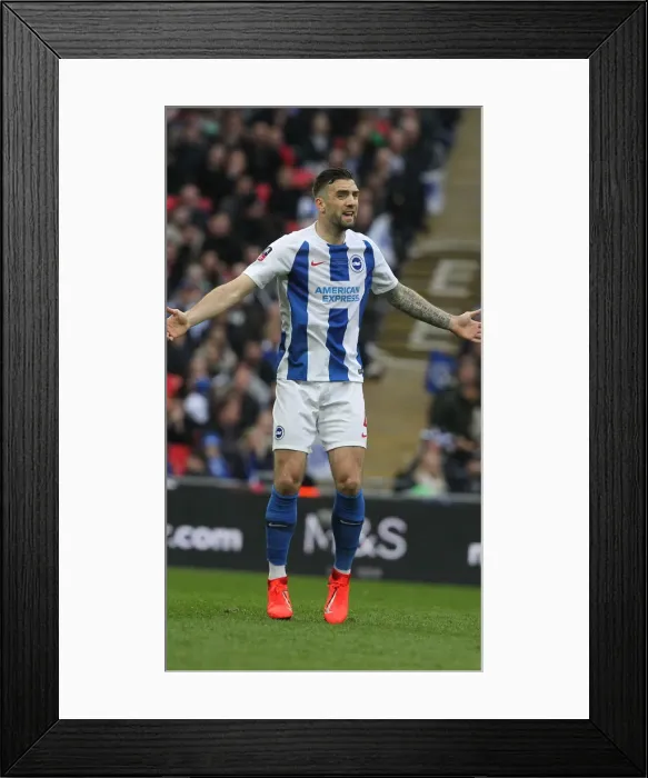 Framed Print : Manchester City vs. Brighton and Hove Albion: Emirates FA Cup Semi-Final Showdown at Wembley Stadium (06APR19)
