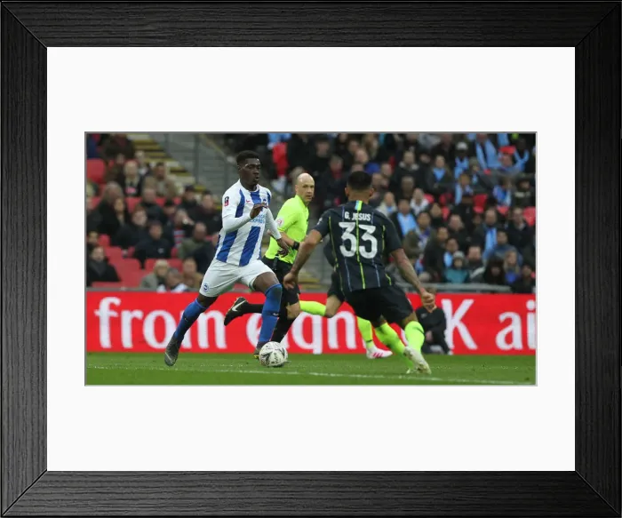 Framed Print : Emirates FA Cup Semi-Final: Manchester City vs. Brighton & Hove Albion Showdown at Wembley Stadium (06.04.19)