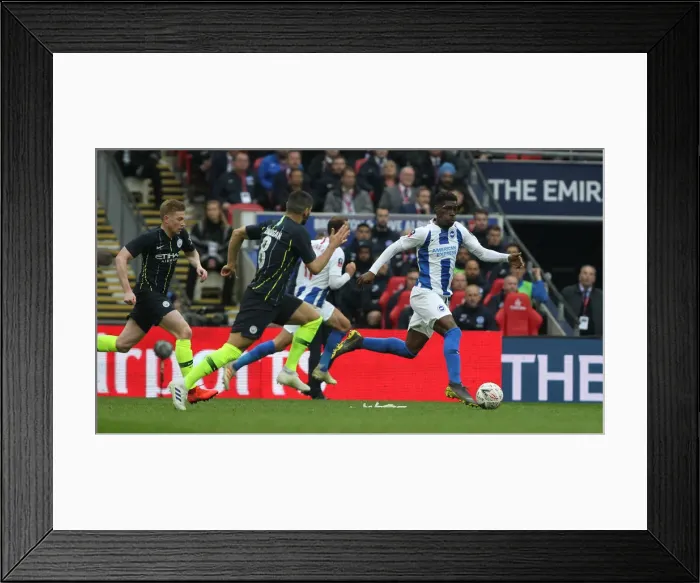 Framed Print : Manchester City vs. Brighton and Hove Albion: FA Cup Semi-Final Battle at Wembley Stadium (06APR19) Framed Print : Manchester City vs. Brighton and Hove Albion: FA Cup Semi-Final Battle at Wembley Stadium (06APR19)