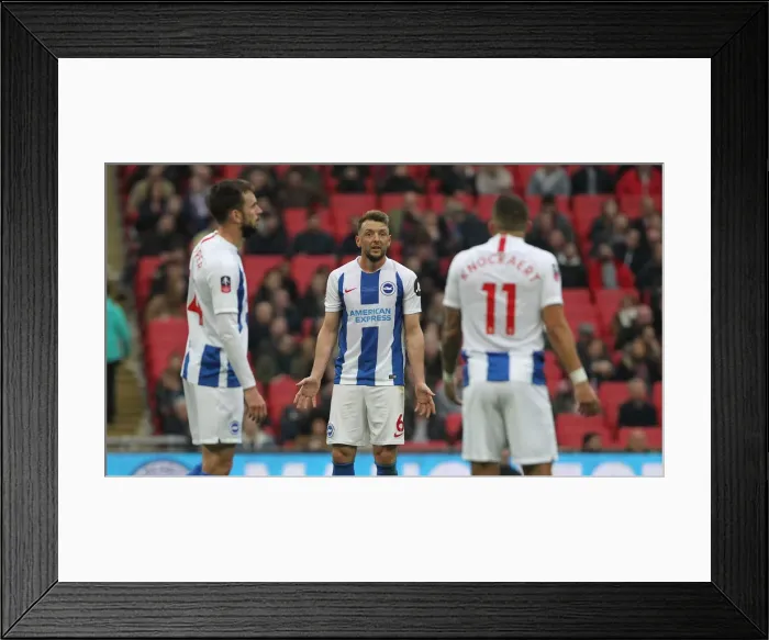 Framed Print : Emirates FA Cup Semi-Final: Manchester City vs. Brighton & Hove Albion Showdown at Wembley Stadium (06.04.19)