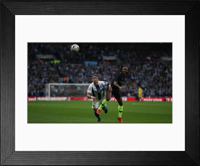 Framed Print : Manchester City vs. Brighton and Hove Albion: FA Cup Semi-Final Battle at Wembley Stadium (06APR19) Framed Print : Manchester City vs. Brighton and Hove Albion: FA Cup Semi-Final Battle at Wembley Stadium (06APR19)