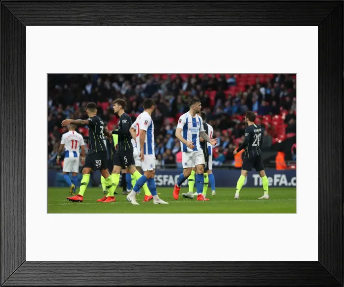 Framed Print : FA Cup Semi-Final Showdown: Manchester City vs. Brighton & Hove Albion at Wembley Stadium (06APR19) Framed Print : FA Cup Semi-Final Showdown: Manchester City vs. Brighton & Hove Albion at Wembley Stadium (06APR19)