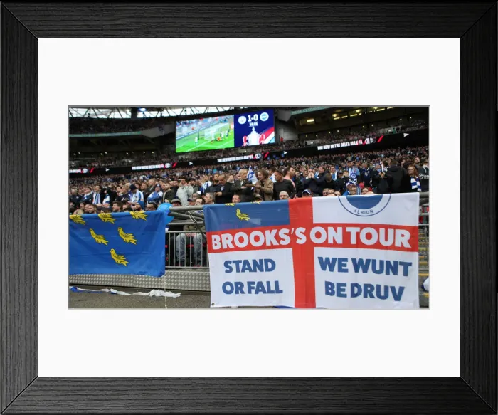 Framed Print : Emirates FA Cup Semi-Final: Manchester City vs. Brighton & Hove Albion Showdown at Wembley Stadium (06.04.19)