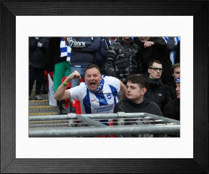 Framed Print : Emirates FA Cup Semi-Final: Manchester City vs. Brighton & Hove Albion Showdown at Wembley Stadium (06.04.19)