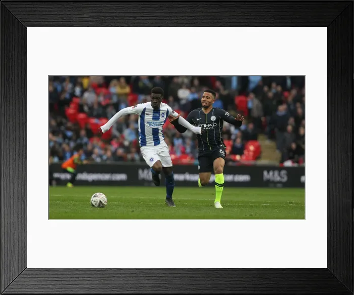 Framed Print : Manchester City vs. Brighton and Hove Albion: Emirates FA Cup Semi-Final Battle at Wembley Stadium (06APR19) Framed Print : Manchester City vs. Brighton and Hove Albion: Emirates FA Cup Semi-Final Battle at Wembley Stadium (06APR19)