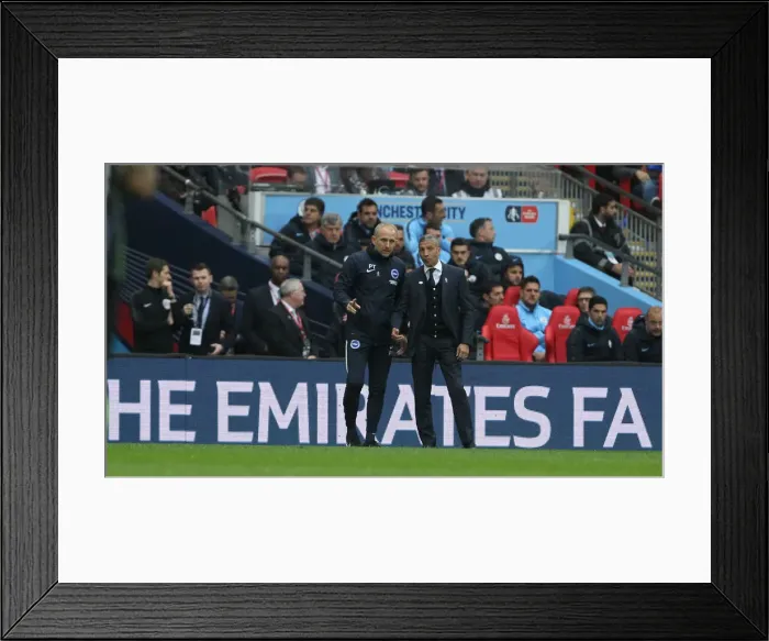 Framed Print : Manchester City vs. Brighton and Hove Albion: FA Cup Semi-Final Battle at Wembley Stadium (06APR19)