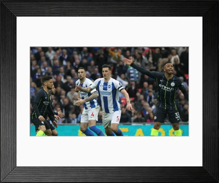 Framed Print : Emirates FA Cup Semi-Final: Manchester City vs. Brighton & Hove Albion Showdown at Wembley Stadium (06.04.19) Framed Print : Emirates FA Cup Semi-Final: Manchester City vs. Brighton & Hove Albion Showdown at Wembley Stadium (06.04.19)