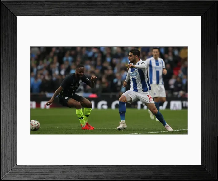 Framed Print : Manchester City vs. Brighton and Hove Albion: FA Cup Semi-Final Battle at Wembley Stadium (06APR19)