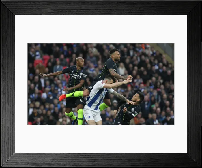 Framed Print : Emirates FA Cup Semi-Final: Manchester City vs. Brighton & Hove Albion Showdown at Wembley Stadium (06.04.19) Framed Print : Emirates FA Cup Semi-Final: Manchester City vs. Brighton & Hove Albion Showdown at Wembley Stadium (06.04.19)
