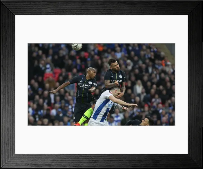 Framed Print : Manchester City vs. Brighton and Hove Albion: FA Cup Semi-Final Battle at Wembley Stadium (06APR19)