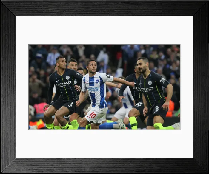 Framed Print : Manchester City vs. Brighton and Hove Albion: Emirates FA Cup Semi-Final Showdown at Wembley Stadium (06APR19) Framed Print : Manchester City vs. Brighton and Hove Albion: Emirates FA Cup Semi-Final Showdown at Wembley Stadium (06APR19)