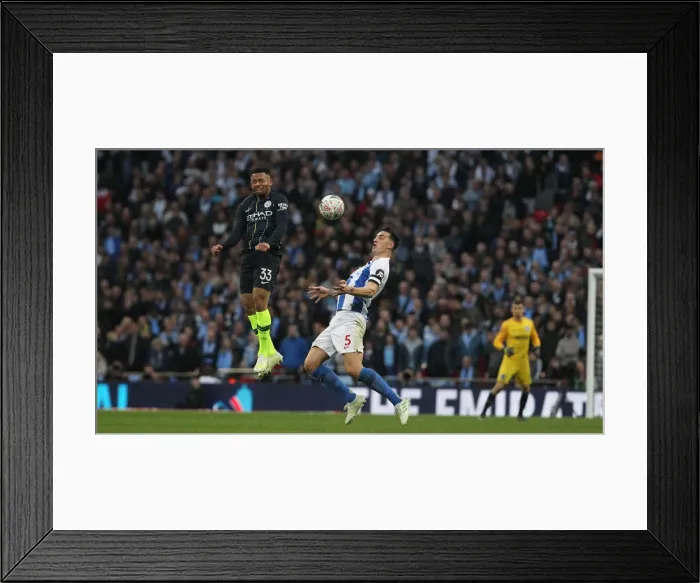 Framed Print : Manchester City vs. Brighton and Hove Albion: FA Cup Semi-Final Battle at Wembley Stadium (06APR19) Framed Print : Manchester City vs. Brighton and Hove Albion: FA Cup Semi-Final Battle at Wembley Stadium (06APR19)