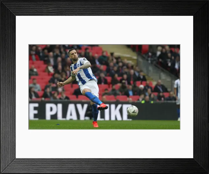 Framed Print : Emirates FA Cup Semi-Final: Manchester City vs. Brighton & Hove Albion Showdown at Wembley Stadium (06.04.19)