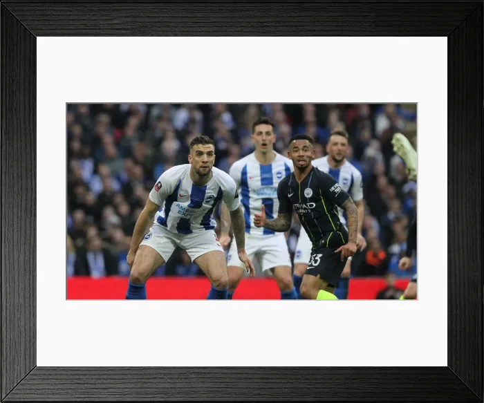 Framed Print : Manchester City vs. Brighton & Hove Albion: FA Cup Semi-Final Battle at Wembley Stadium (06APR19) Framed Print : Manchester City vs. Brighton & Hove Albion: FA Cup Semi-Final Battle at Wembley Stadium (06APR19)