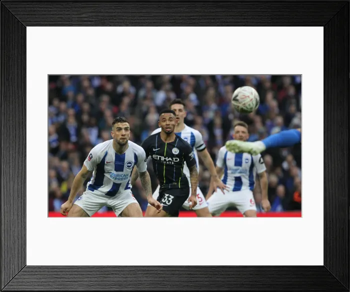 Framed Print : Manchester City vs. Brighton and Hove Albion: FA Cup Semi-Final Battle at Wembley Stadium (06APR19) Framed Print : Manchester City vs. Brighton and Hove Albion: FA Cup Semi-Final Battle at Wembley Stadium (06APR19)