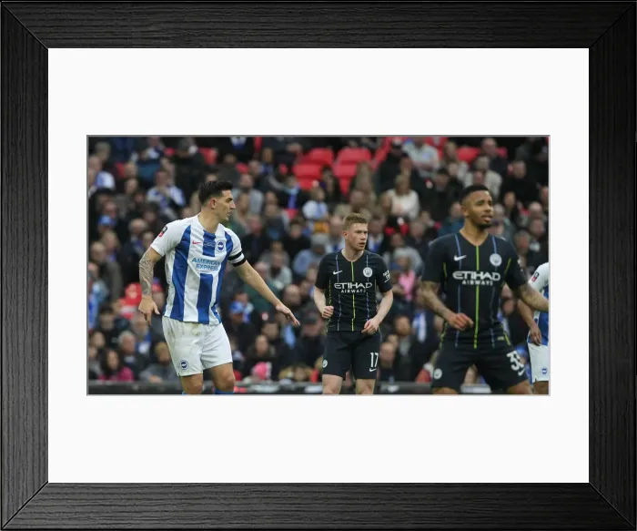 Framed Print : Manchester City vs. Brighton & Hove Albion: FA Cup Semi-Final Battle at Wembley Stadium (06.04.19)