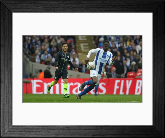 Framed Print : Emirates FA Cup Semi-Final: Manchester City vs. Brighton & Hove Albion Showdown at Wembley Stadium (06.04.19)