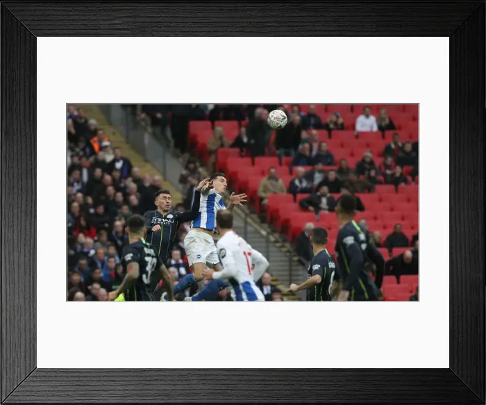 Framed Print : Manchester City vs. Brighton and Hove Albion: FA Cup Semi-Final Battle at Wembley Stadium (06APR19) Framed Print : Manchester City vs. Brighton and Hove Albion: FA Cup Semi-Final Battle at Wembley Stadium (06APR19)
