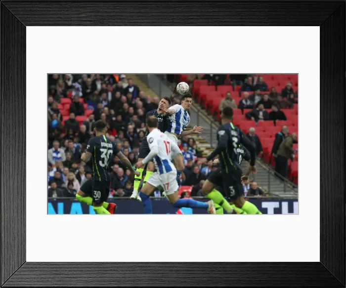Framed Print : Emirates FA Cup Semi-Final: Manchester City vs. Brighton & Hove Albion Showdown at Wembley Stadium (06.04.19)