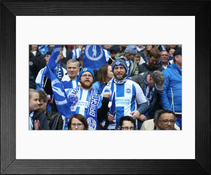 Framed Print : FA Cup Semi-Final: Manchester City vs. Brighton and Hove Albion - Supporters at Wembley Stadium (06APR19)