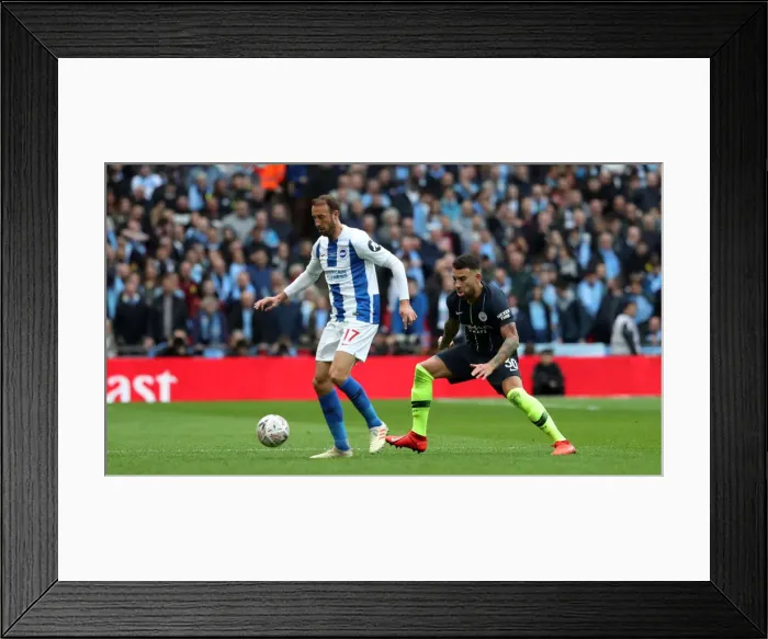 Framed Print : Emirates FA Cup Semi-Final: Manchester City vs. Brighton & Hove Albion Showdown at Wembley Stadium (06.04.19)