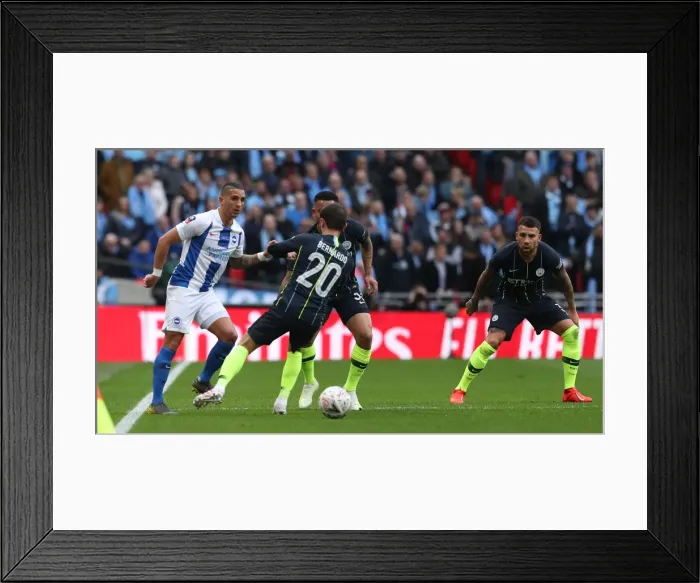 Framed Print : Manchester City vs. Brighton and Hove Albion: FA Cup Semi-Final Battle at Wembley Stadium (06APR19) Framed Print : Manchester City vs. Brighton and Hove Albion: FA Cup Semi-Final Battle at Wembley Stadium (06APR19)