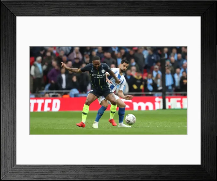 Framed Print : Manchester City vs. Brighton and Hove Albion: FA Cup Semi-Final Battle at Wembley Stadium (06APR19)